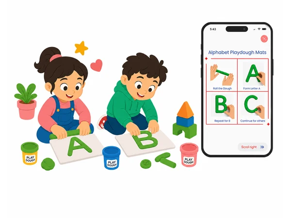 Kids studying with educational pictures
